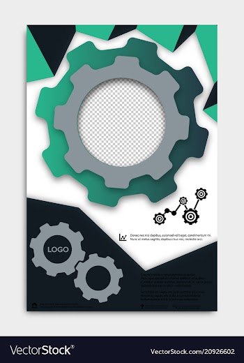 Template design layout brochure geometric vector image