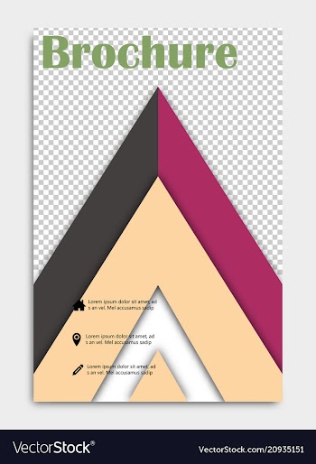 Template design layout brochure geometric vector image