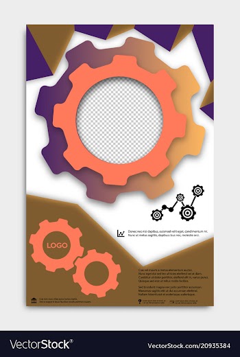 Template design layout brochure geometric vector image