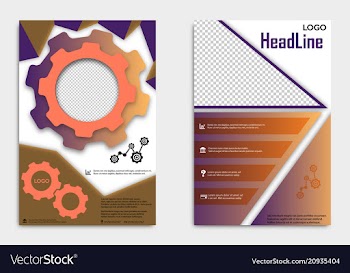 Template design layout brochure geometric vector image