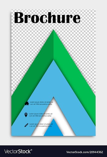 Template design layout brochure geometric vector image