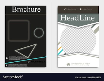 Template design layout brochure geometric vector image