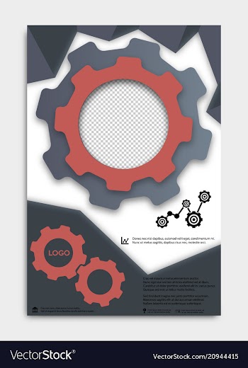 Template design layout brochure geometric vector image