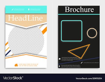 Template design layout brochure geometric vector image