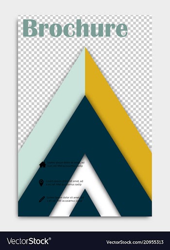 Template design layout brochure geometric vector image