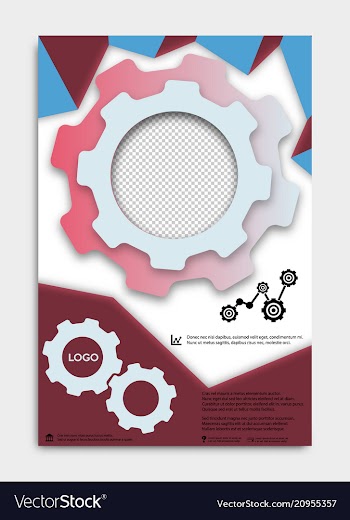 Template design layout brochure geometric vector image
