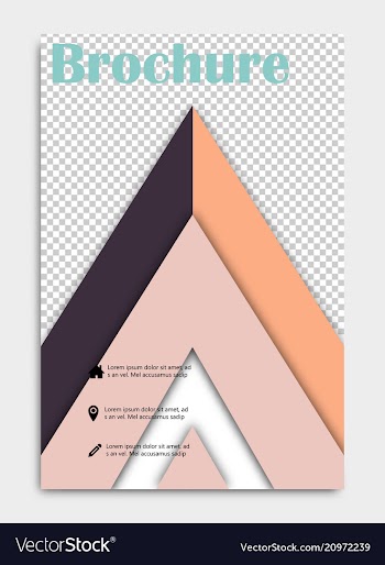 Template design layout brochure geometric vector image
