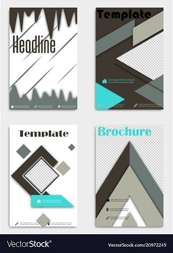 Template design layout brochure geometric vector image