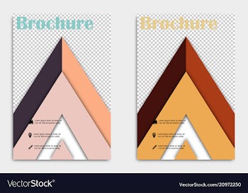Template design layout brochure geometric vector image