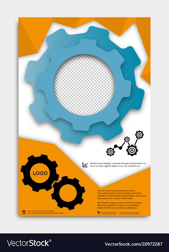 Template design layout brochure geometric vector image