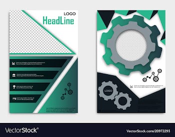 Template design layout brochure geometric vector image