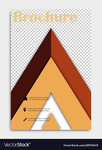 Template design layout brochure geometric vector image