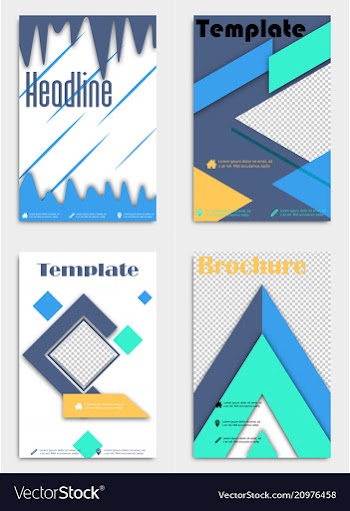 Template design layout brochure geometric vector image
