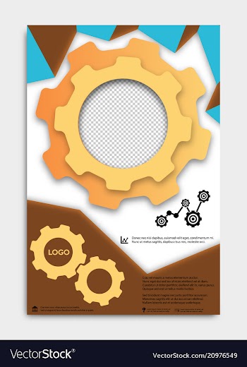 Template design layout brochure geometric vector image