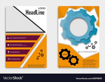 Template design layout brochure geometric vector image