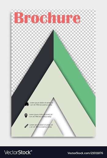 Template design layout brochure geometric vector image