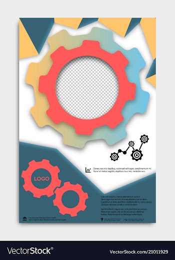 Template design layout brochure geometric vector image