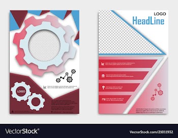 Template design layout brochure geometric vector image