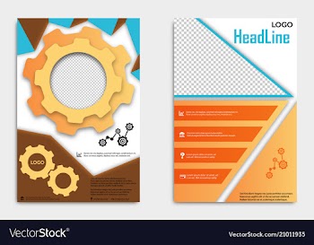 Template design layout brochure geometric vector image
