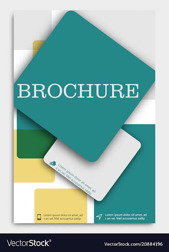 Template flyer black with elements for printing vector image