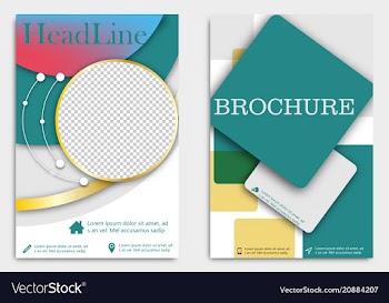 Template flyer black with elements for printing vector image