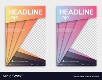 Template flyer black with elements for printing vector image