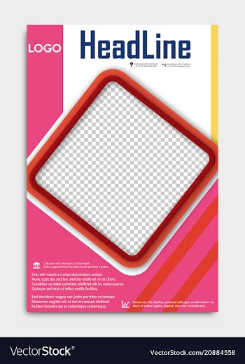 Template flyer black with elements for printing vector image