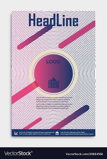 Template flyer black with elements for printing vector image