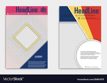 Template flyer black with elements for printing vector image