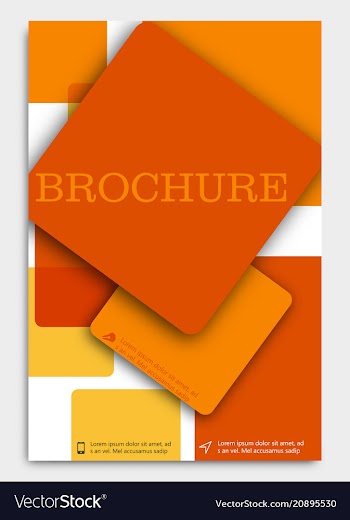 Template flyer black with elements for printing vector image