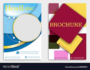 Template flyer black with elements for printing vector image