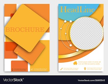 Template flyer black with elements for printing vector image