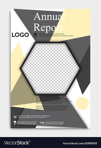 Template flyer black with elements for printing vector image