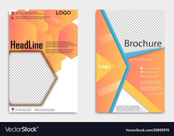 Template flyer black with elements for printing vector image