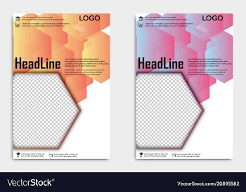 Template flyer black with elements for printing vector image
