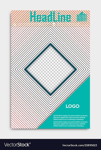 Template flyer black with elements for printing vector image