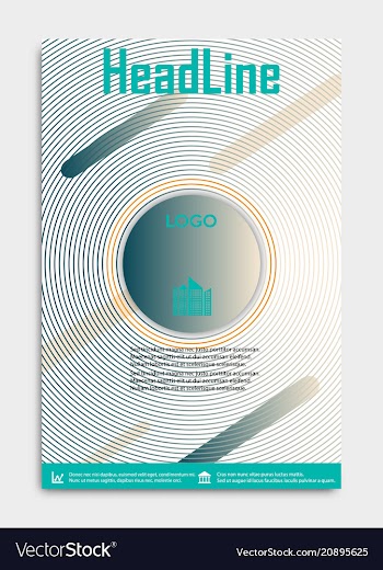 Template flyer black with elements for printing vector image
