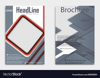 Template flyer black with elements for printing vector image