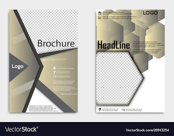 Template flyer black with elements for printing vector image