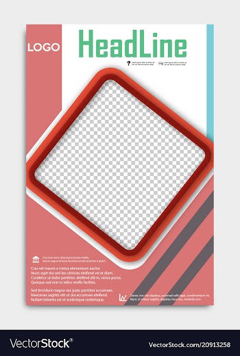 Template flyer black with elements for printing vector image