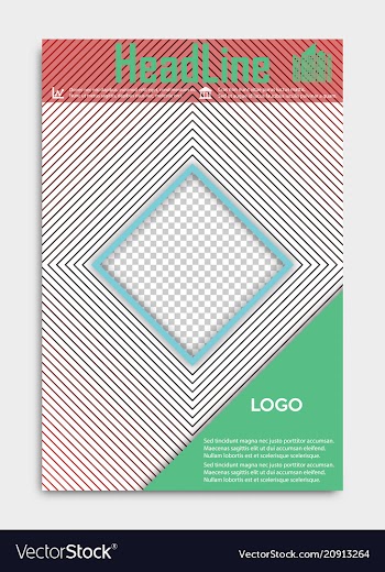 Template flyer black with elements for printing vector image