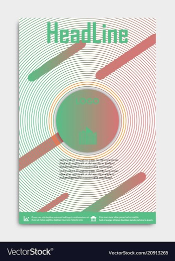 Template flyer black with elements for printing vector image