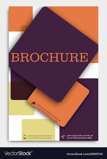 Template flyer black with elements for printing vector image