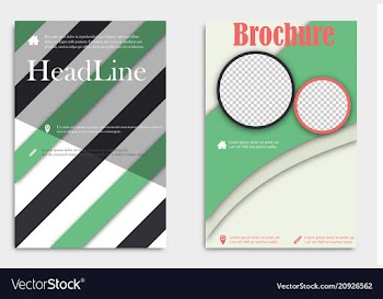 Template flyer black with elements for printing vector image