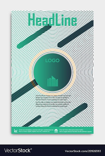 Template flyer black with elements for printing vector image