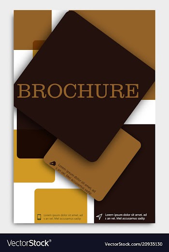 Template flyer black with elements for printing vector image