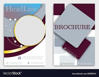Template flyer black with elements for printing vector image