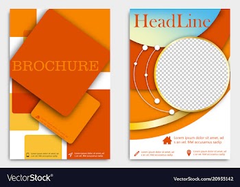 Template flyer black with elements for printing vector image