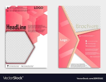 Template flyer black with elements for printing vector image