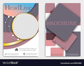 Template flyer black with elements for printing vector image
